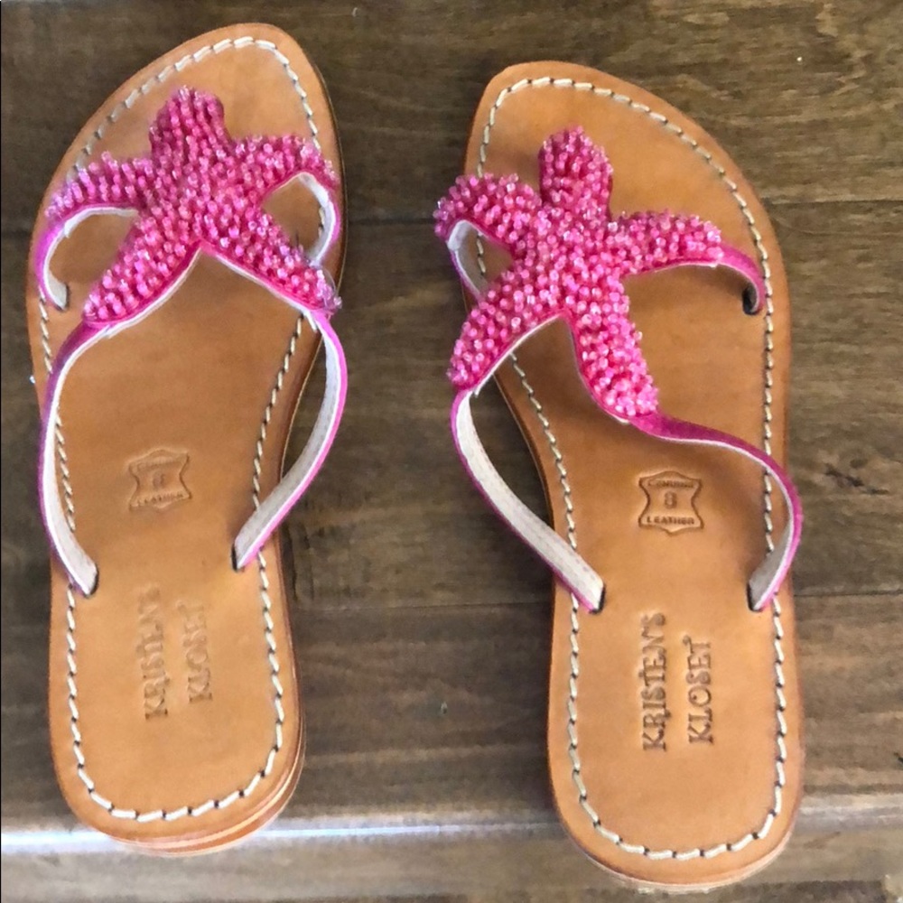 Rhinestone starfish sandals